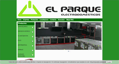 Desktop Screenshot of elparqueelectrodomesticos.com